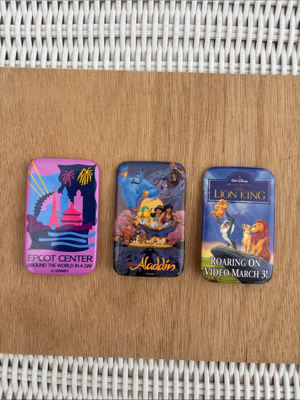 Disney Tin Set - Pink, Multicolor & Blue Movie Art Designs